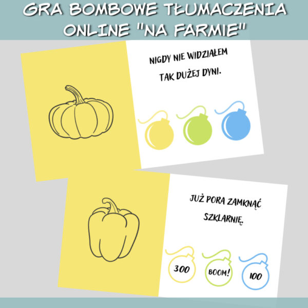 Gra online Bombowe tłumaczenia Na farmie