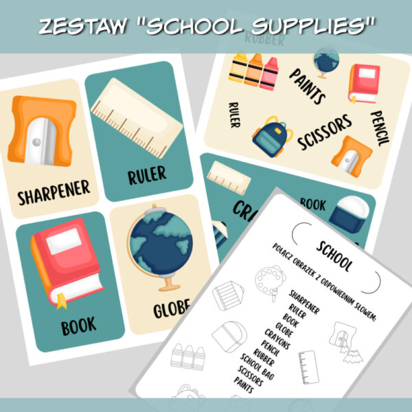 Zestaw do druku School Supplies