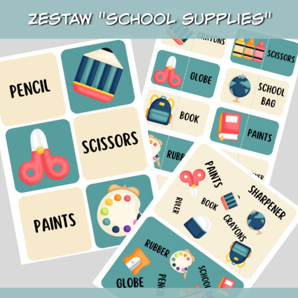 Zestaw do druku School Supplies