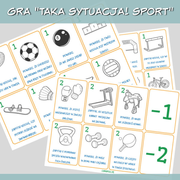 Taka sytuacja! Sport gra do druku