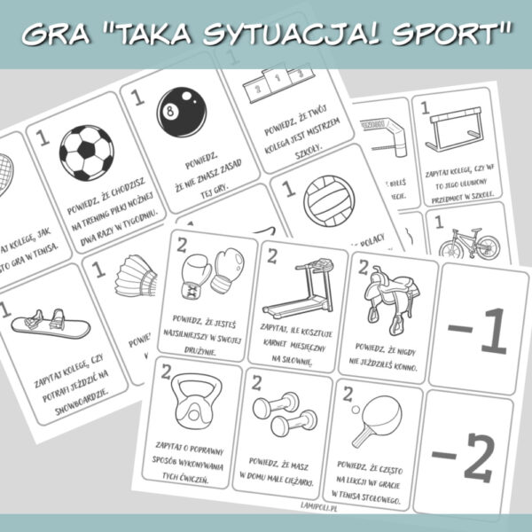 Taka sytuacja! Sport gra do druku