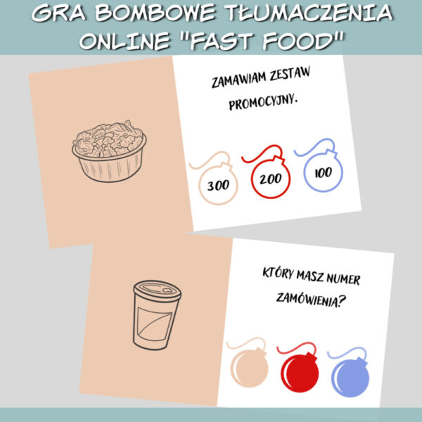 Gra online Bombowe tłumaczenia Fast Food