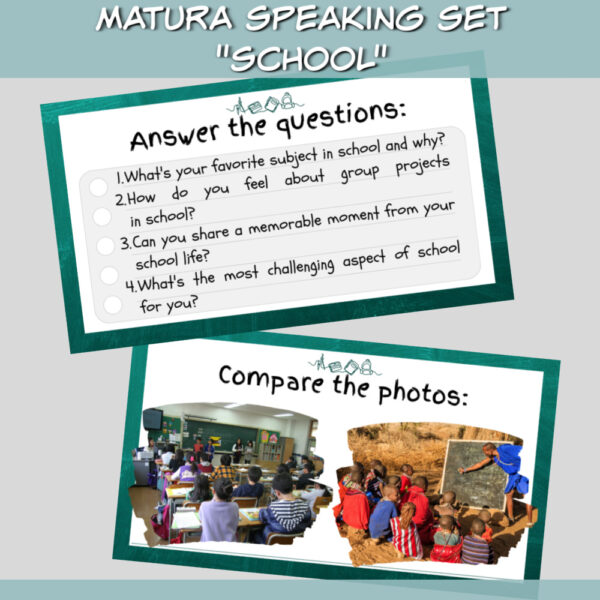 Matura speaking set School online