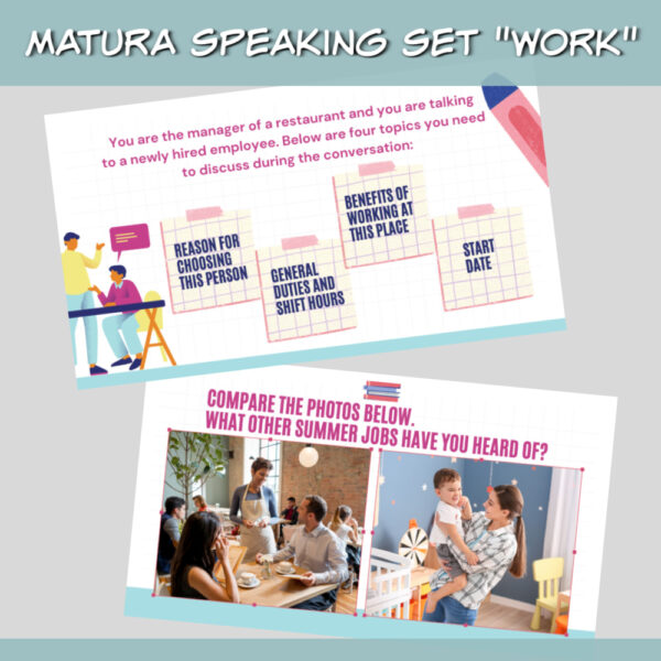 Matura speaking set Work online