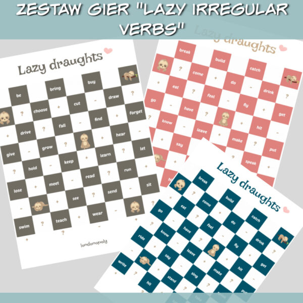 Zestaw Lazy irregular verbs do druku