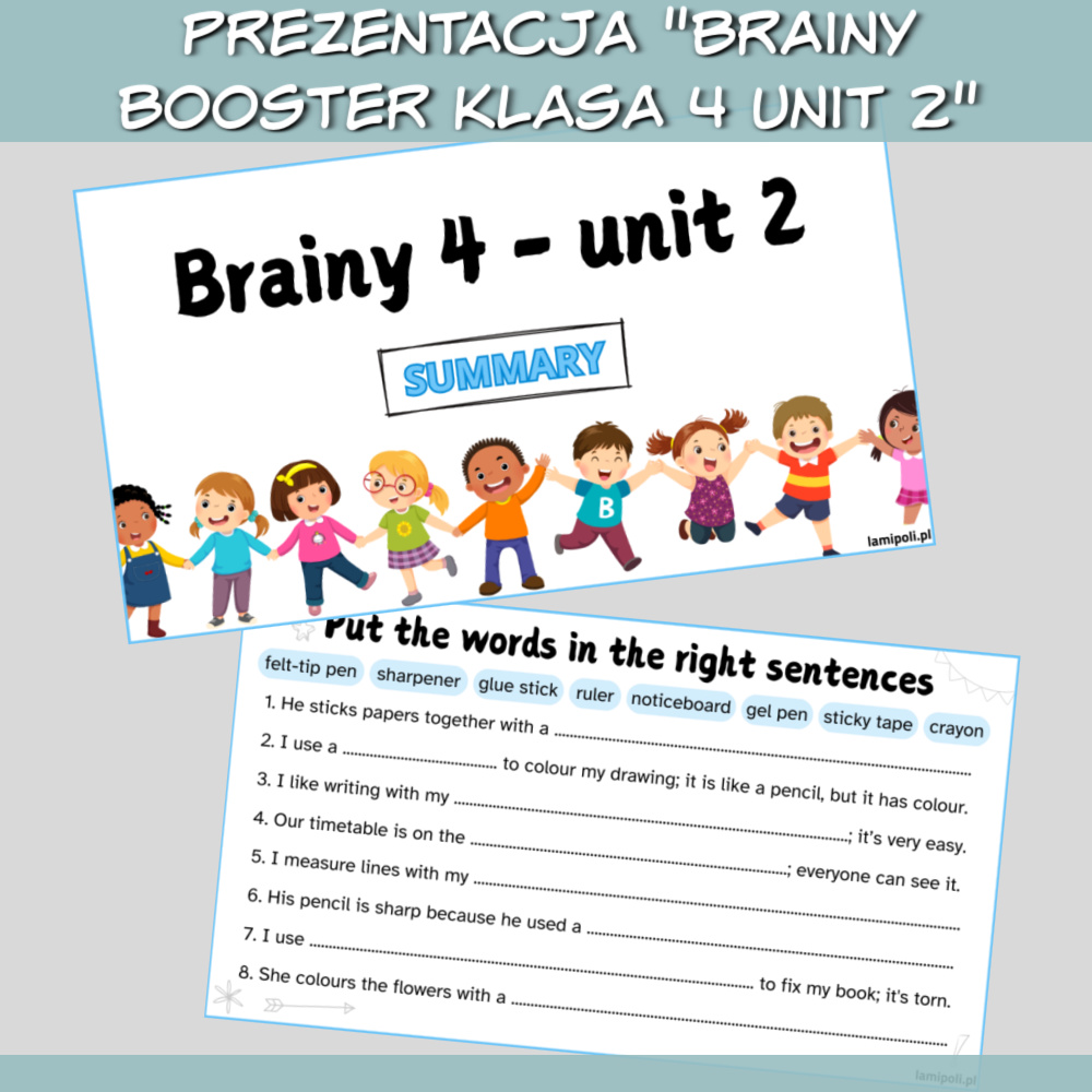 Zestaw Brainy Booster klasa 4 Unit 2 do druku, online